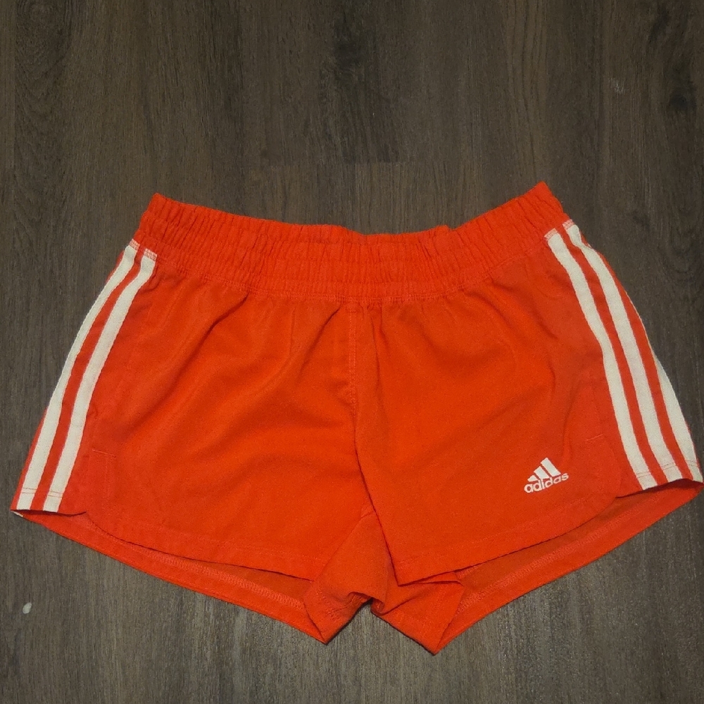 Adidas Women's Vibrant Orange Sports Shorts